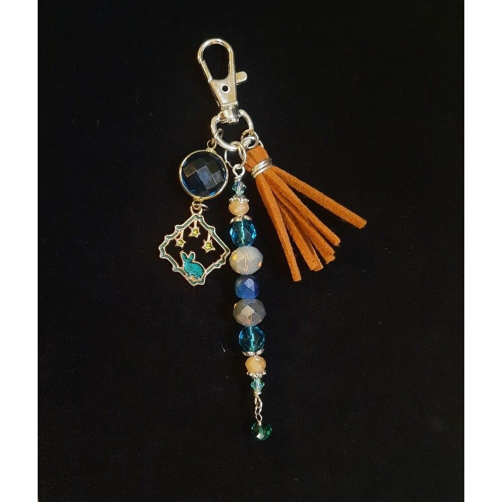 Handmade Alice In Wonderland Rabbit Purse Charm/ Keychain - Picture 5 of 5